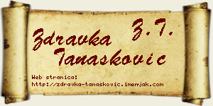 Zdravka Tanasković vizit kartica